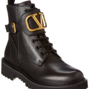 Valentino VLogo 35 Lederkampfstiefel