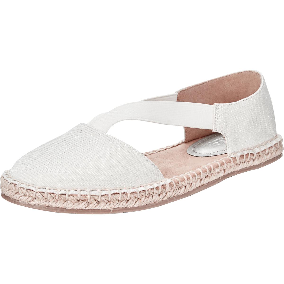 Wie elastische Glitzer-Metallic-Espadrilles