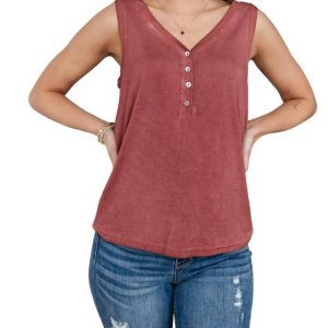 Tanktop mit Funktionsknöpfen in Desert Roses 7732523958332