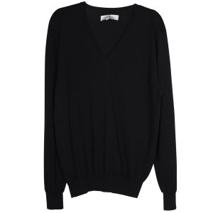Yves Saint Laurent Strickpullover aus schwarzer Wolle 7703700537404