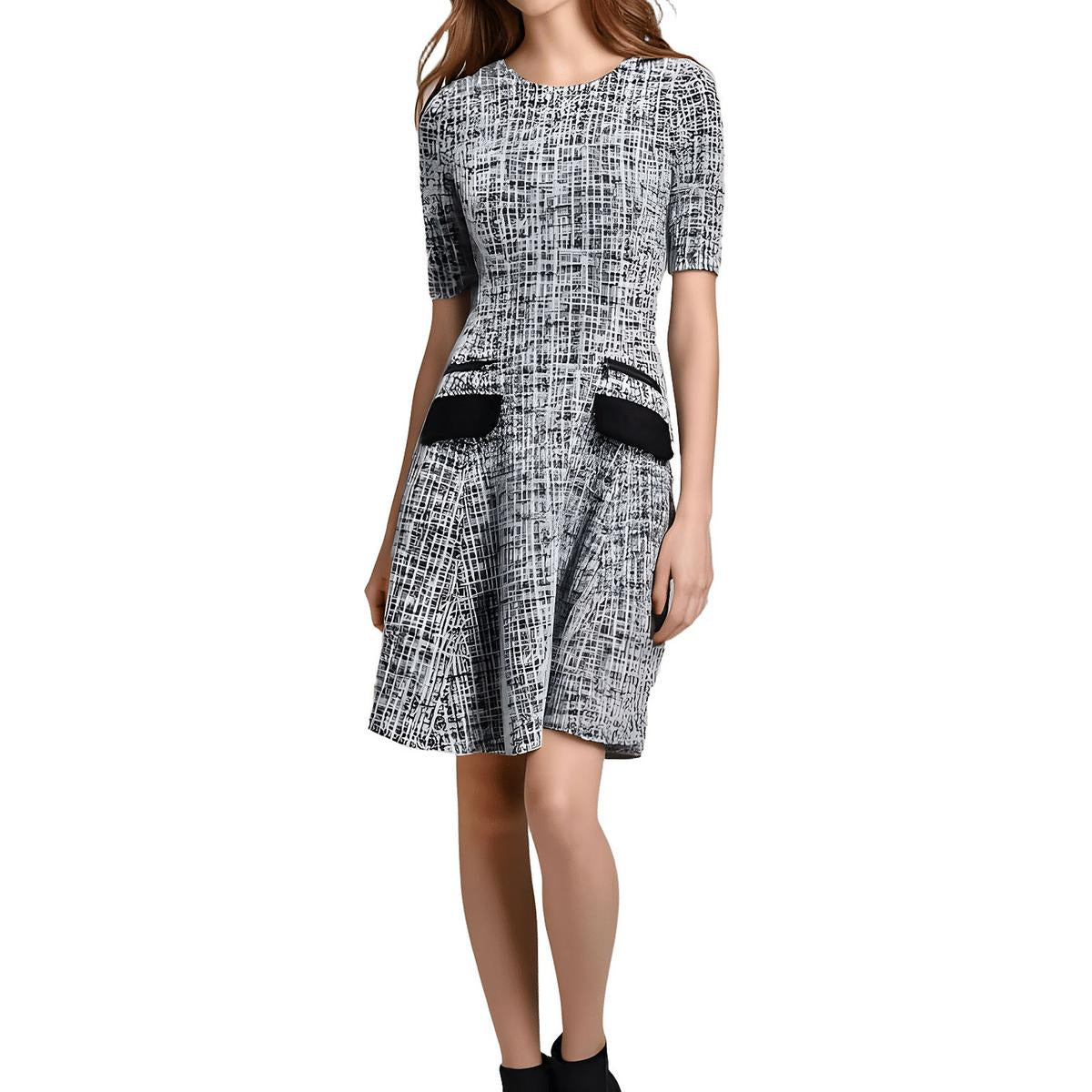 A Line kurze Ärmel Minikleid