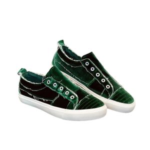 Babalu-Sneaker für Damen aus grünem Samt