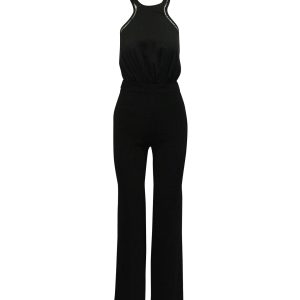 Ba&sh Saudry Open-Back Jumpsuit in schwarzes Polyester 7764868628540
