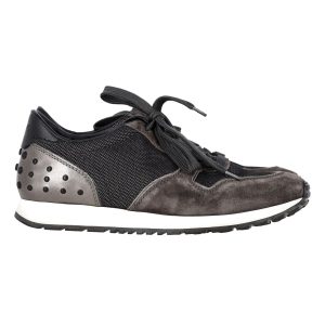 Tod’s Gommino Detail Low-Top Sneakers in grauem Wildleder