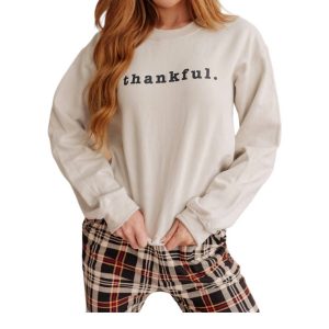 Thankful Pullover in weiß 7766639738940