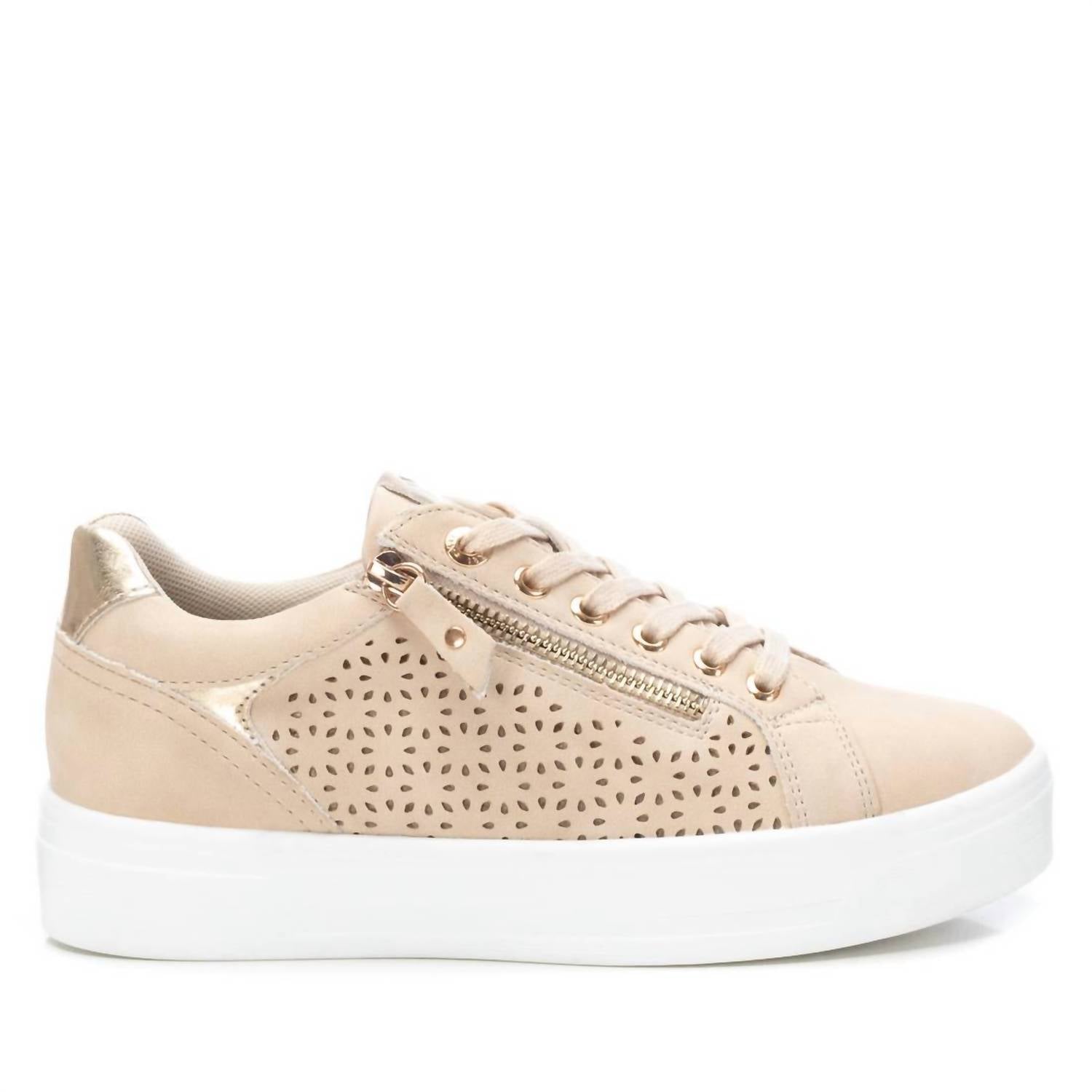 Damen Kunstleder Sneakers in beige 7704793940028