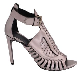 Proenza Schouler Cage Fersen aus Silber Lackleder 7764871708732