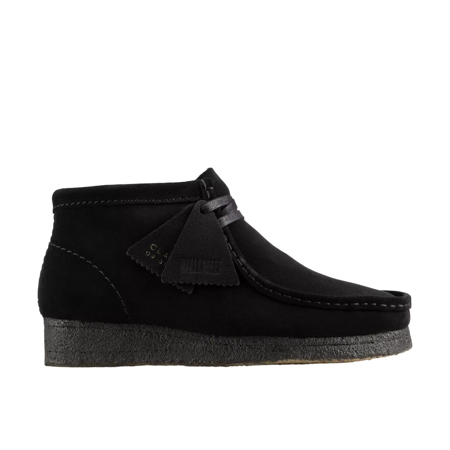 Damen Wallbee Stiefel in schwarz Wildleder