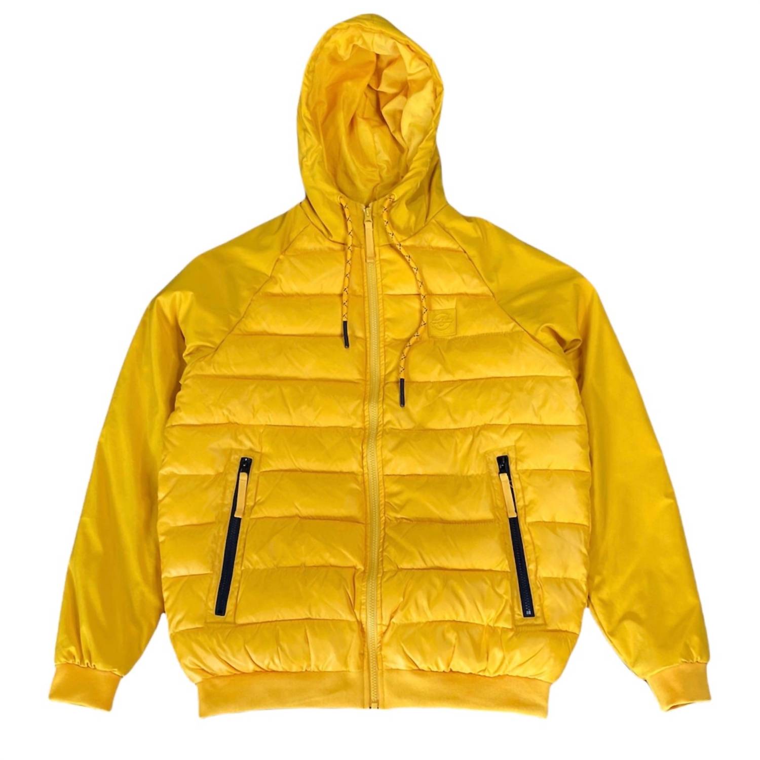 Gesteppte Kapuzenjacke „Carpe Diem“ für Herren in University Gold 7733640953916