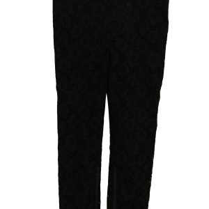 Valentino Lace Hose mit seitlichem Reißverschluss in schwarzer Viskose 7703696932924