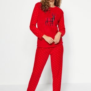 Trendyol – Damen-Pyjama-Set für zu Hause in normaler Passform