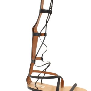 Valentino Garavani Gladiator Sandalen aus schwarzem Leder 7703704993852