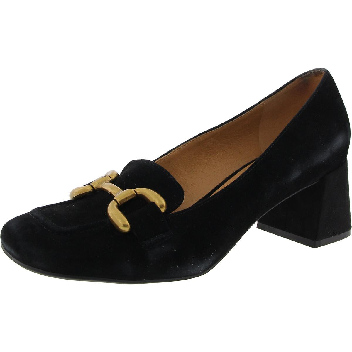 Veepe – verzierte Loafer aus Veloursleder mit Absatz