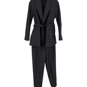 Theory Blazer und Hosen aus Anthrazit-Wolle