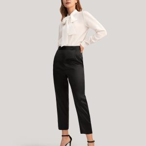 Komfort fit Seide Zigarettenhose für Damen