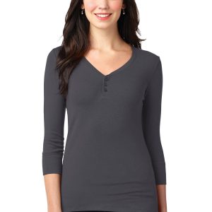Port Authority Damen Concept Stretch 3/4-Ärmel Scoop Henley. LM1007