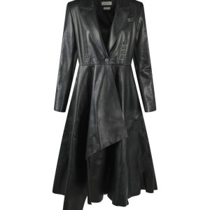 Couture-Ledermantel mit Nähten 7733551267900