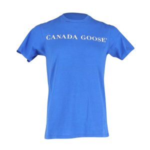 Canada Goose Eisbär-T-Shirt aus blauer Baumwolle