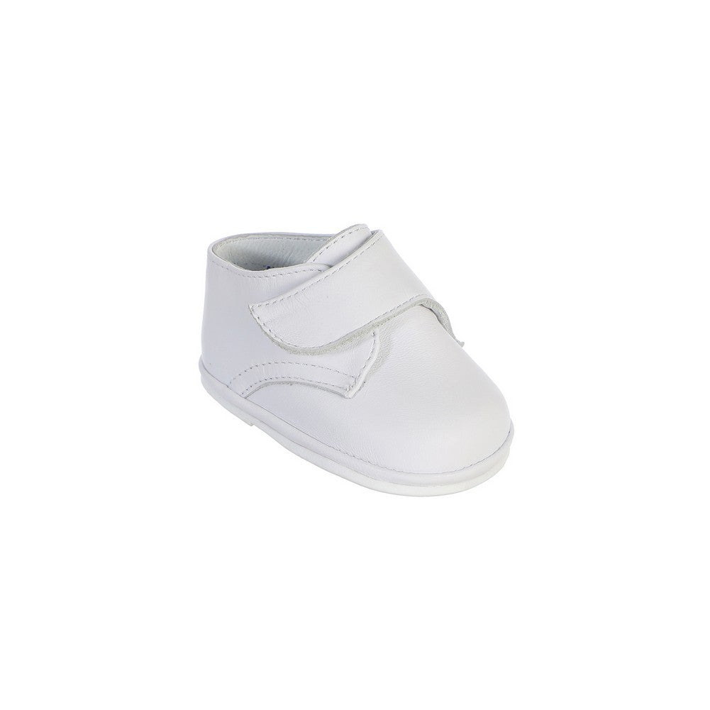 Weiße Taufschuhe aus Leder mit Klettverschluss für Jungen, 1 Baby-5 Kleinkind