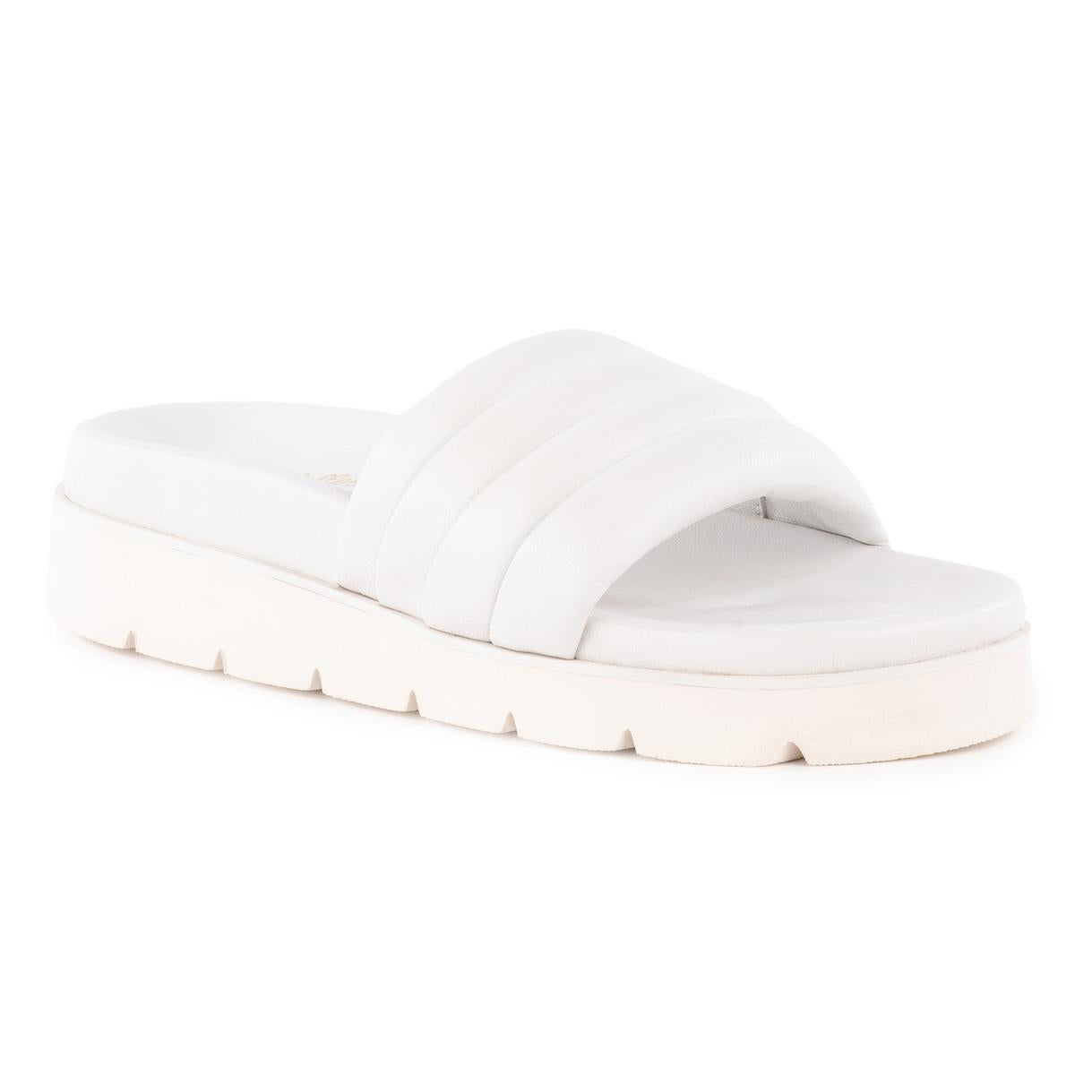 Vibe Check Leder-zum Hineinschlüpfen-Plateausandalen