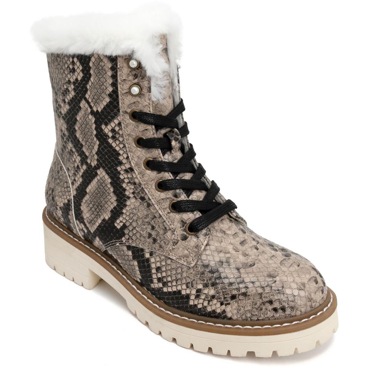 Kaedy 3 Winterstiefel mit Fellfutter aus Leder runde Zehen