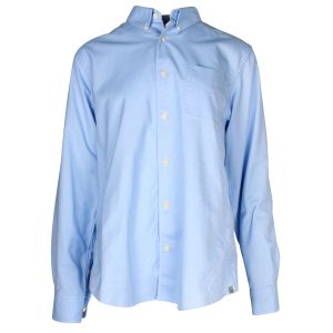 Visvim Albacore Langarm-Knopf-Down-Shirt aus hellblauer Baumwolle 7748809162812