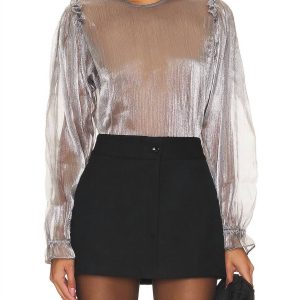 Freya Frost Top in Silber