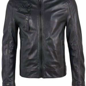 Herren Lederjacke in schwarz 7765086797884