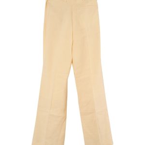 Acne Studios Side Closure Hose aus gelbem Leinen 7766482944060