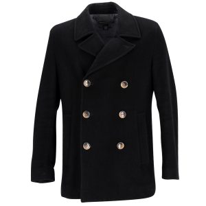 Marc by Marc Jacobs Double Breasted Fell aus schwarzer Wolle 7748667080764