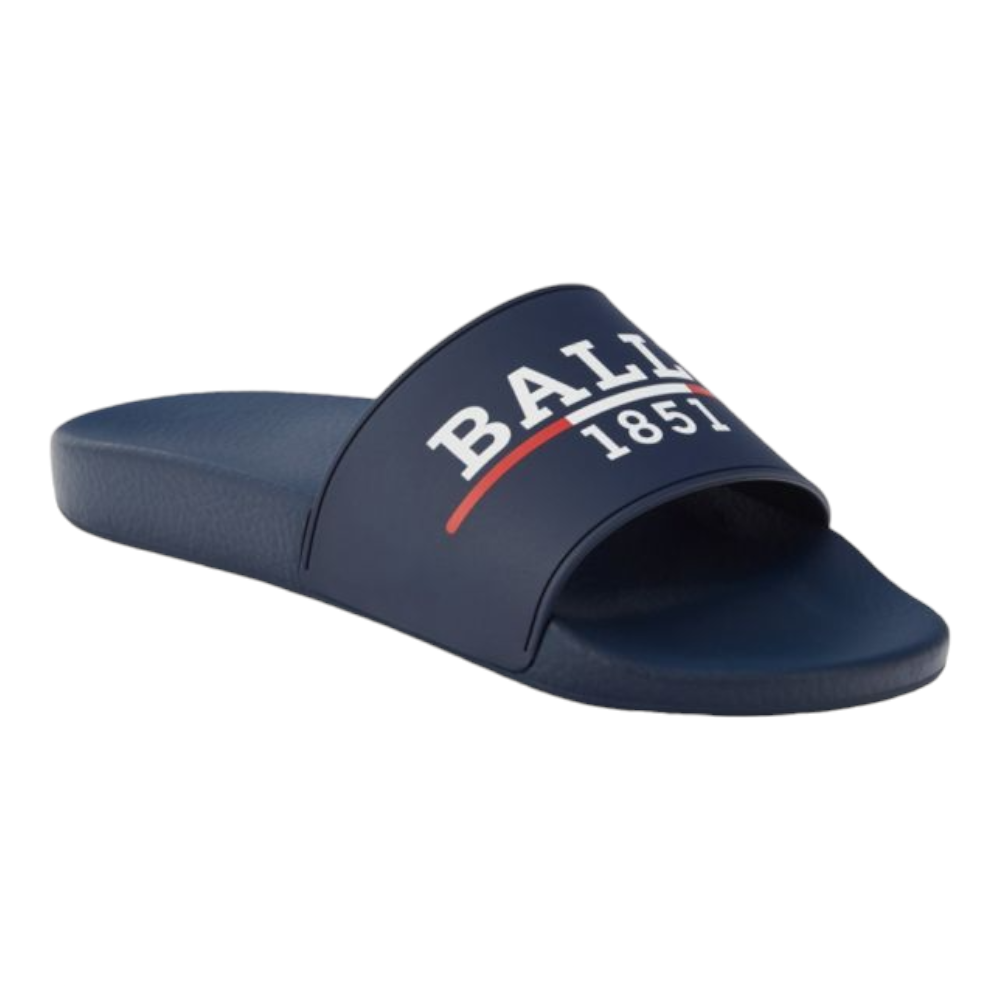 Bally Samuel Herren 6238703 Tinte Gummi Pool Slide Sandalen