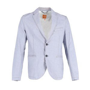 Hugo Boss Einreihiger Blazer aus hellblauem Polyester