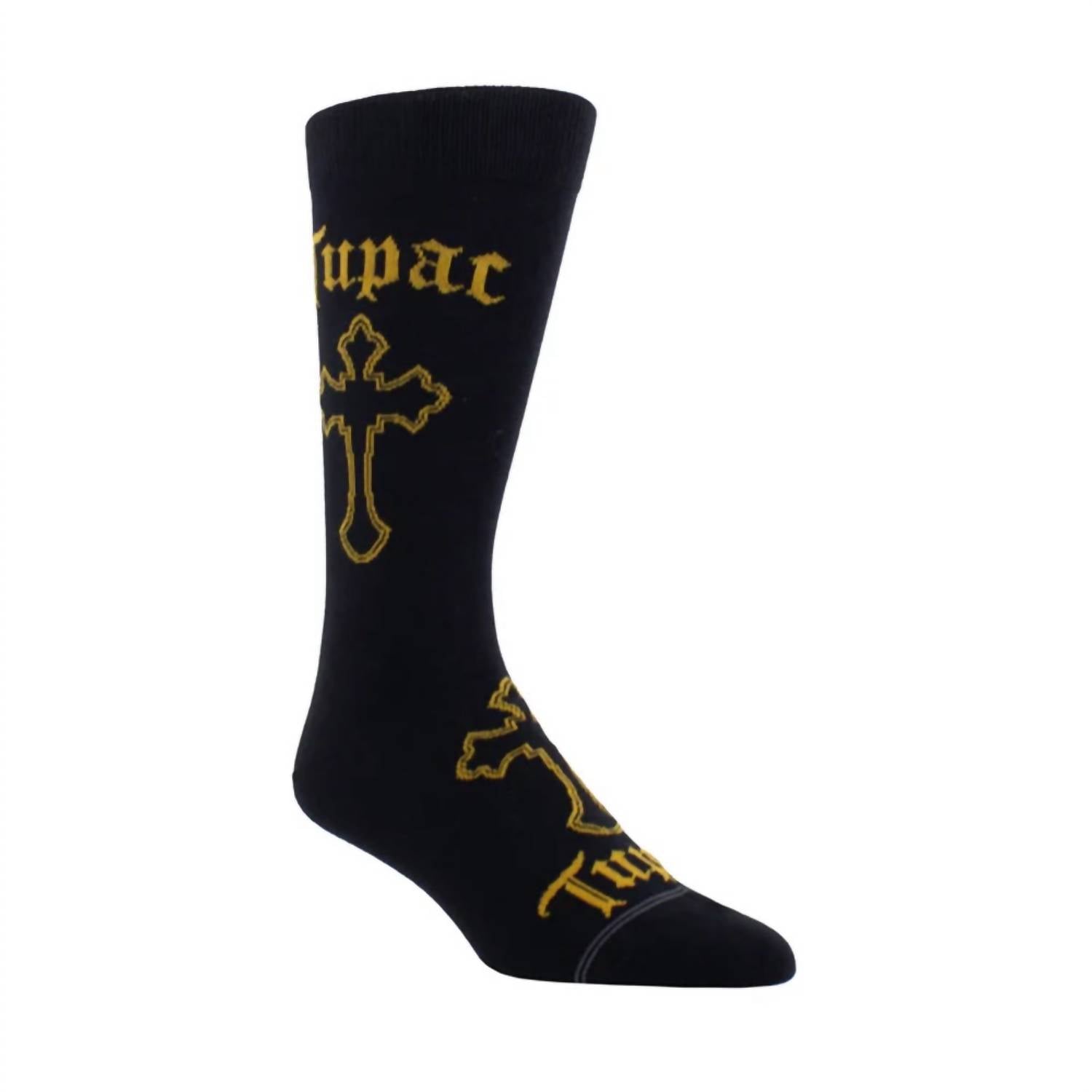 Herren Tupac Socken Geschenkbox in schwarz