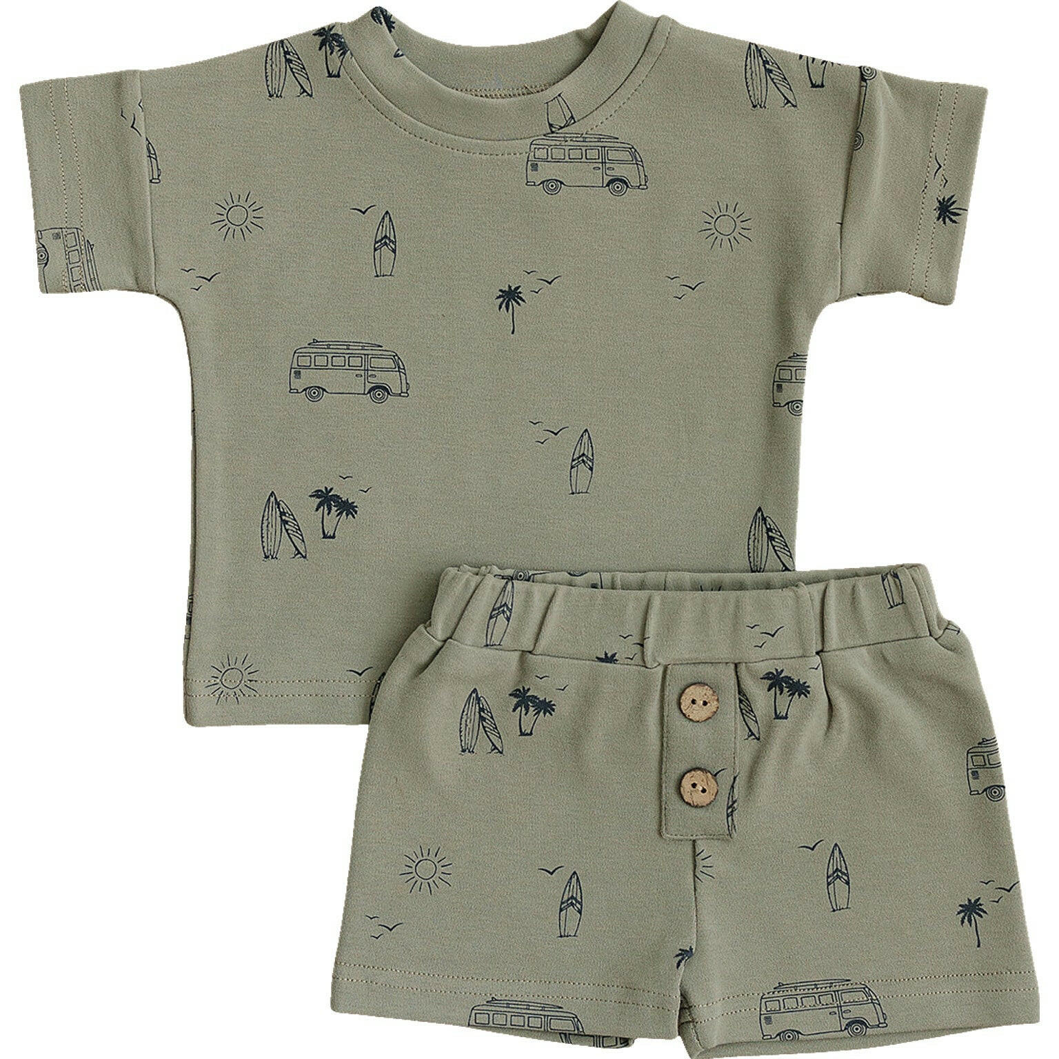 Beach Button Kurzer Satz