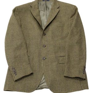 Polo Ralph Loren Einreihige Sportjacke Blazer aus brauner Wolle 7766485205052
