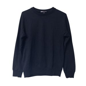 Y-3 Crewneck Sweatshirt aus schwarzer Baumwolle 7833214976060