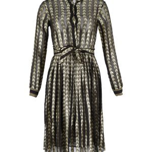 Dodo Bar Or Soraya Metallic-Hemdkleid aus schwarzer Viskose