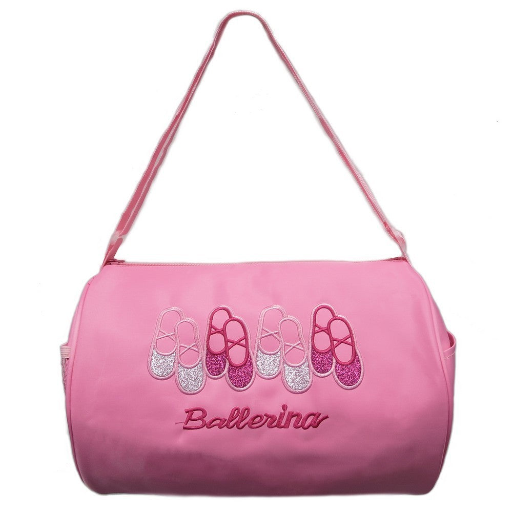 4 Paar Ballettschuhe für Mädchen, Rosa, „Ballerina“-Detail, stilvolle Reisetasche