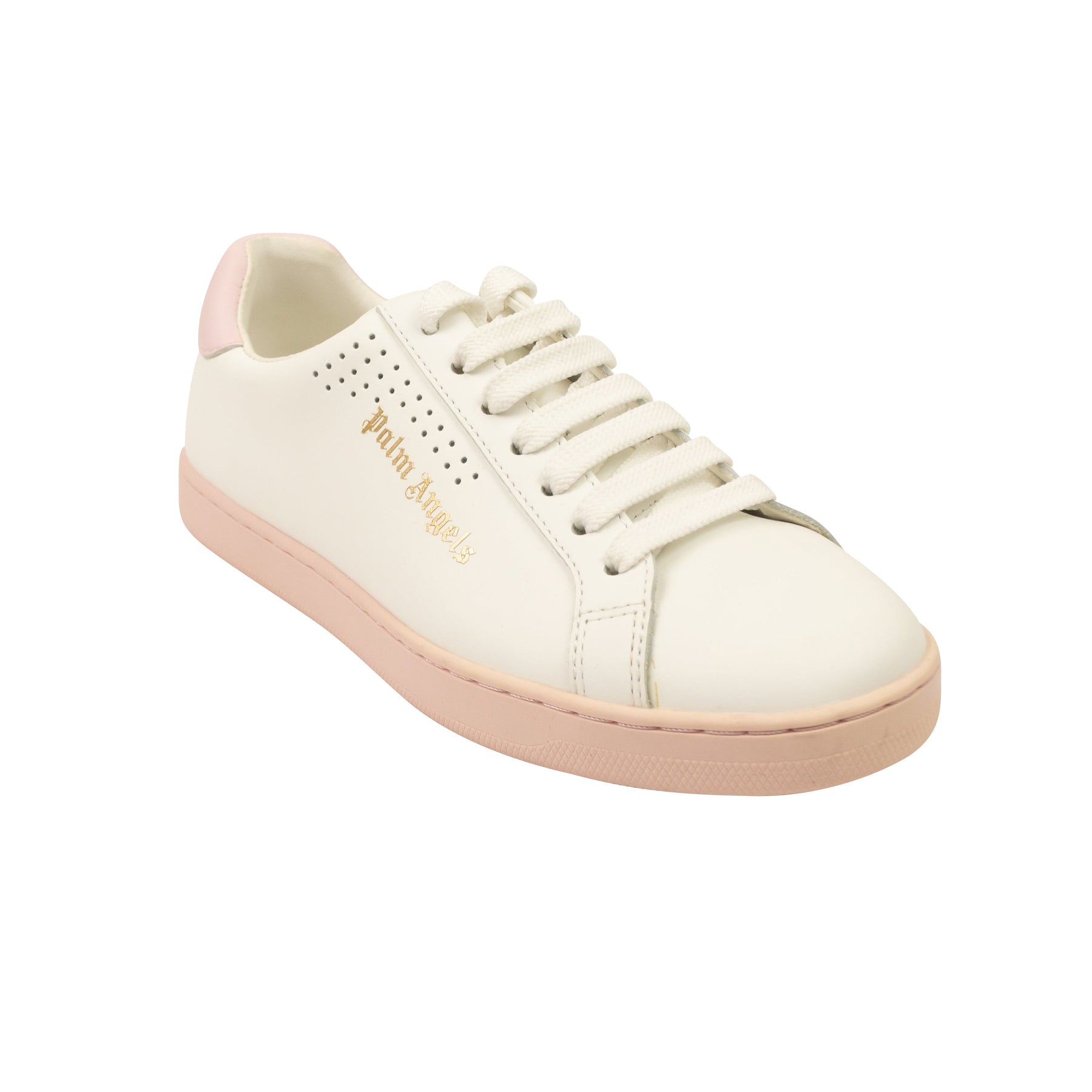 Weiße Leder-Schnürsneaker mit Palm 1-Logo