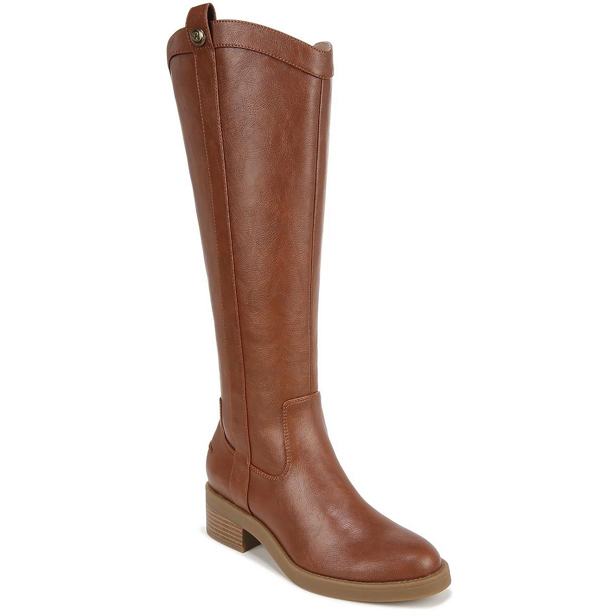 Bridgett Kniehohe Stiefel aus Kunstleder mit breiter Wade