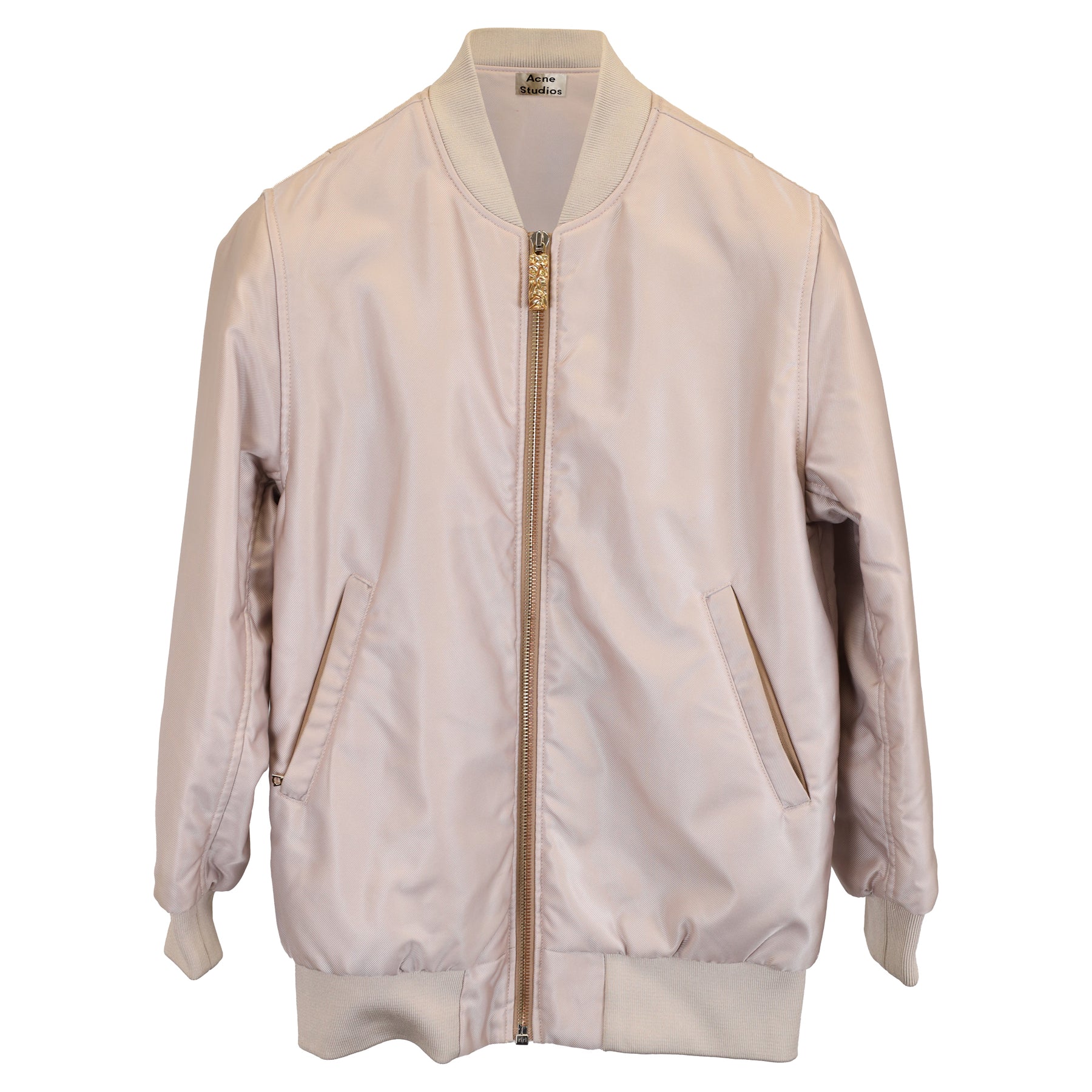 Acne Studios Tyson Bomber Jacke aus rosa Nylon