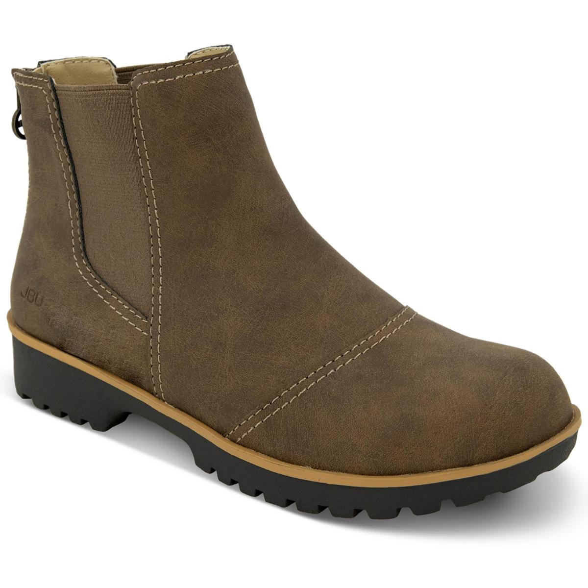 Wasserabweisende Chelsea-Stiefel aus Peacock-Kunstleder