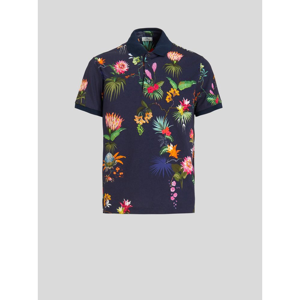 florales Trikot Poloshirt