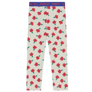 Allover-Blumen-Leggings für Mädchen in Elfenbein 7733638955068