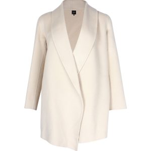 Theory Shawl Collar Kurzer Mantel in beige Kaschmir 7766544056380