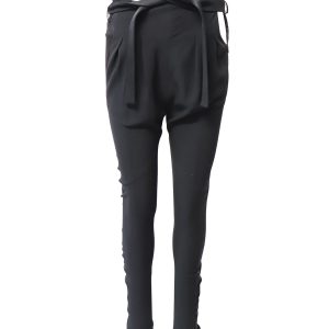 Balenciaga Tie Taille Hose in schwarz Triacetat