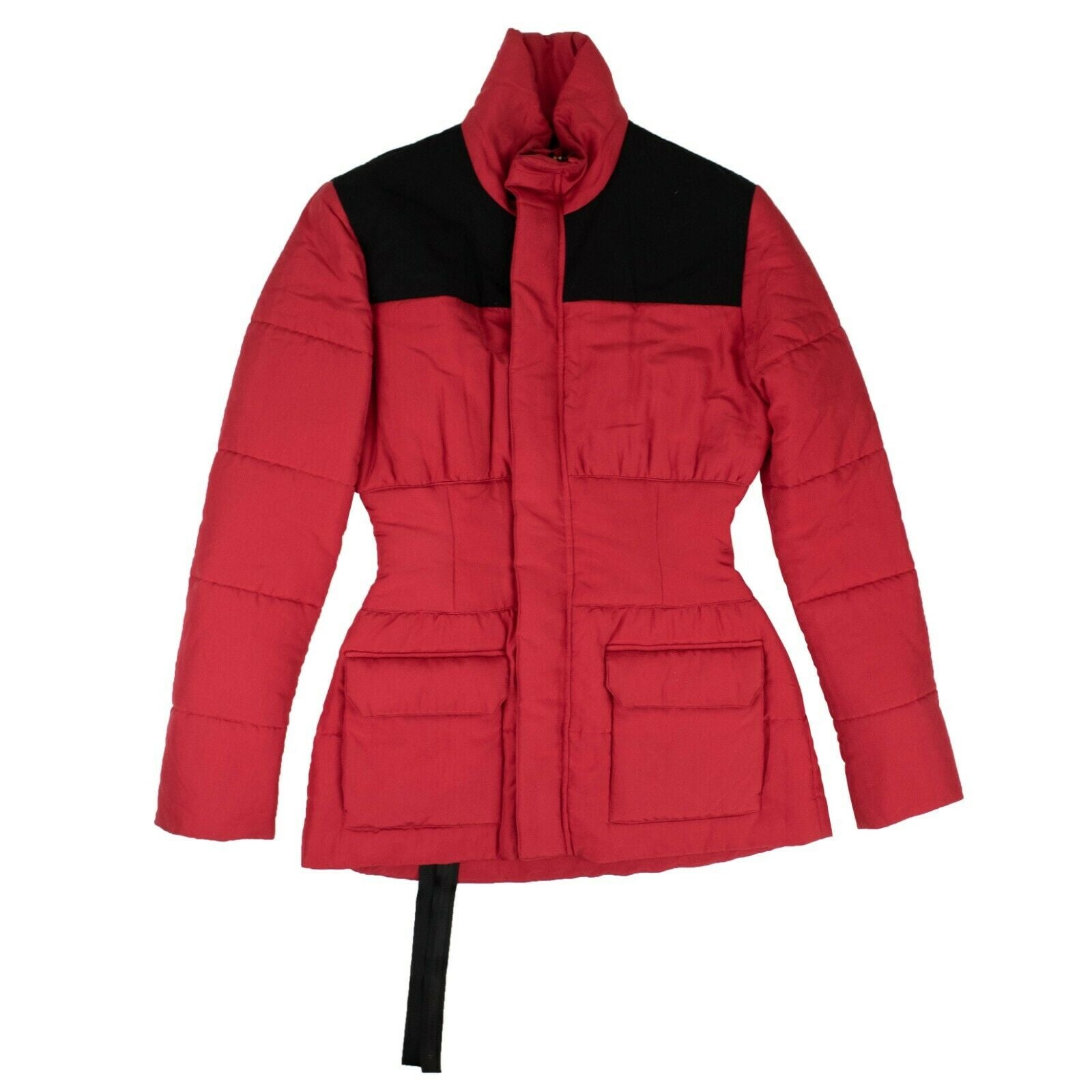 Unravel Project Drawstring Bauchpuffer Jacke – rot
