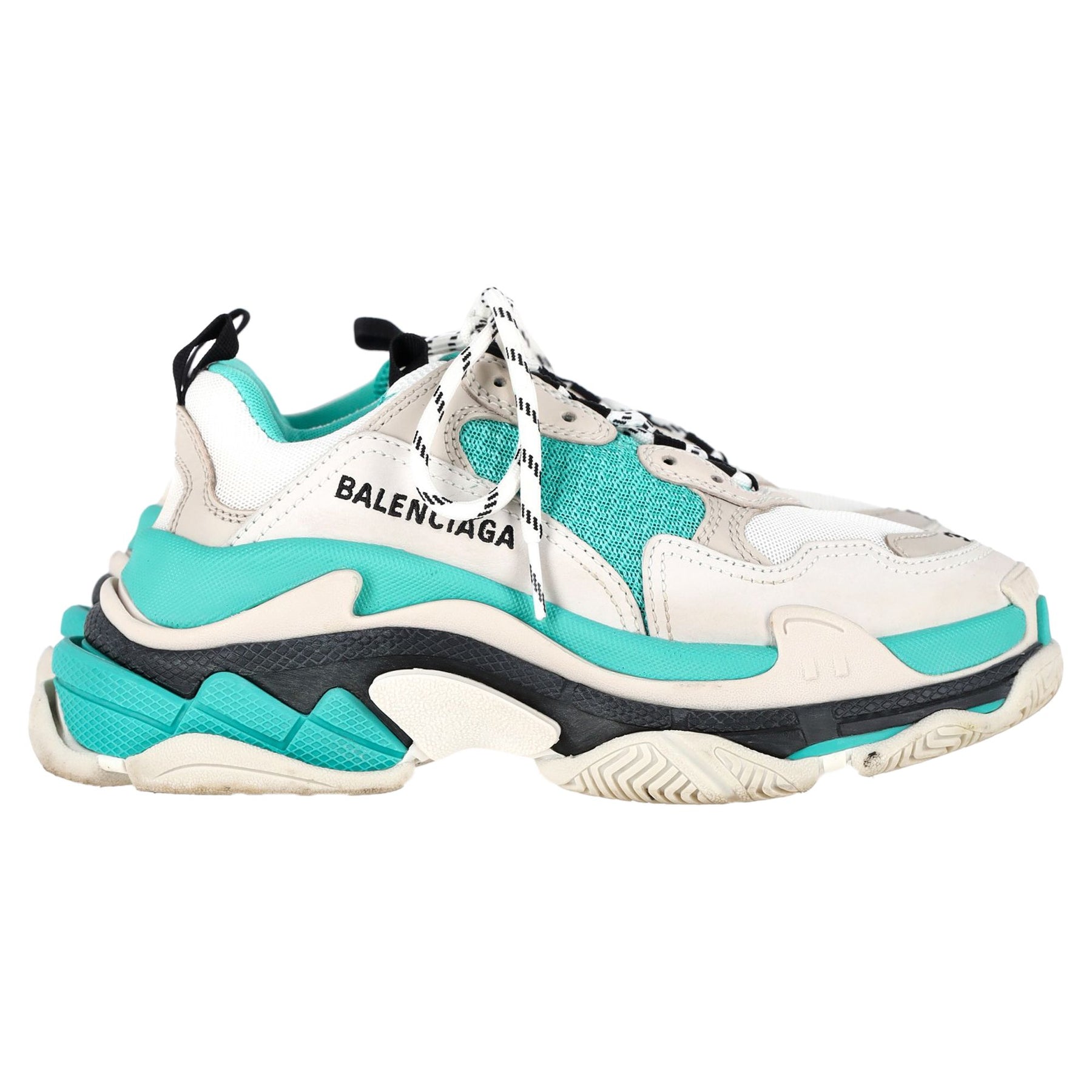 Balenciaga Triple S Sneaker aus türkis Polyester