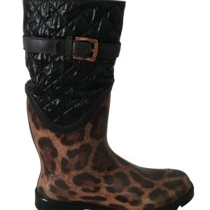 Dolce & Gabbana Leopard Booties Schuhe Damen Schuhe 7676553723964