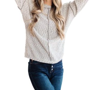 Both Sides Of The Story Pullover-Oberteil in Heather Grey 7732487094332